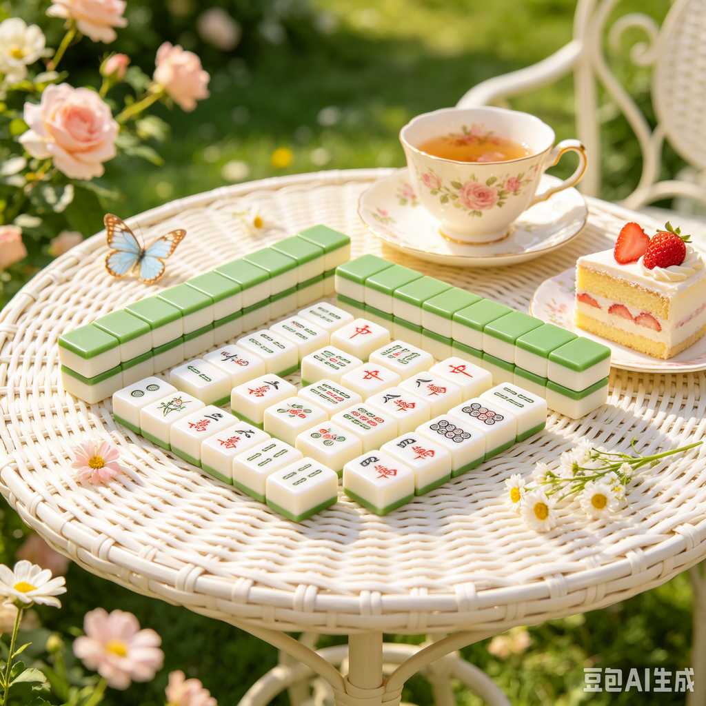 pastel color mahjong tiles